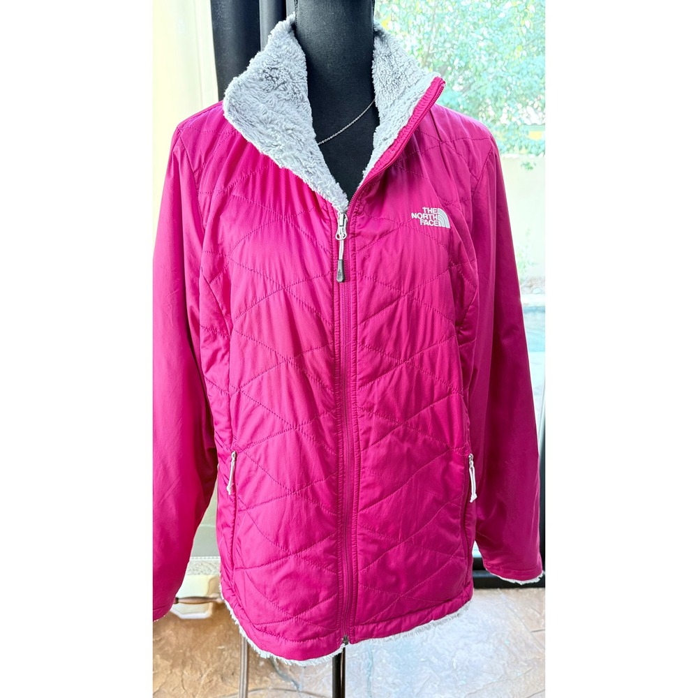 The North Face Women's XL Pink Reversible Sherpa Insulated Jacket Full Zip